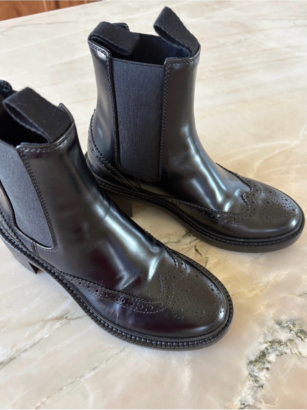 Saint Laurent Black Leather boots Women's Size 37